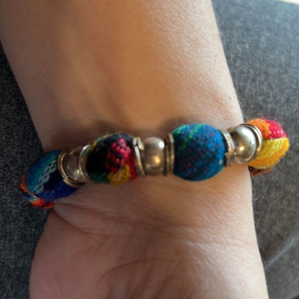Bundle Sale 3 for $15 | Thread Weave Beaded Stretch Bracelet | Statement - Picture 4 of 7